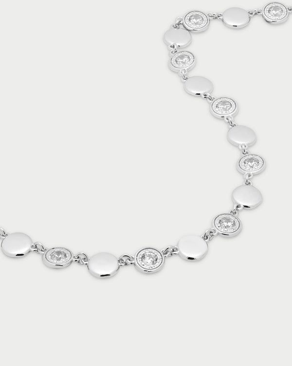 Girocollo con cerchi alternati lisci e pavè