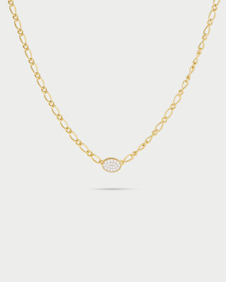 Small pavè oval cheval chain choker - SHAPES