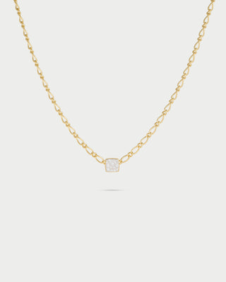 Small pavè square cheval chain choker - SHAPES