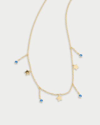 Necklace 3 mini stars and light point line