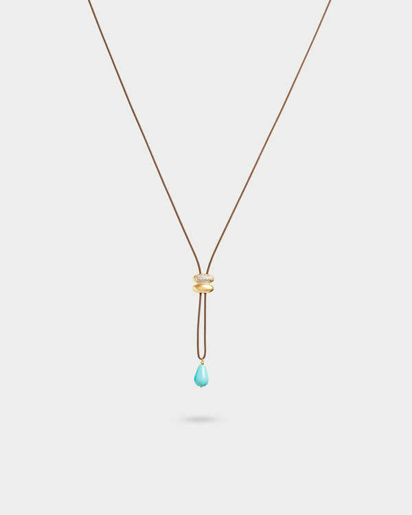 Turquoise upswing necklace