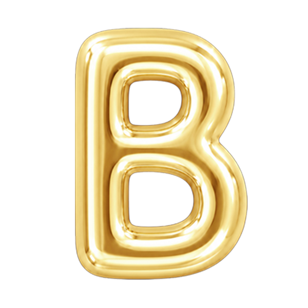 Ciondolo Puffy Lettera B