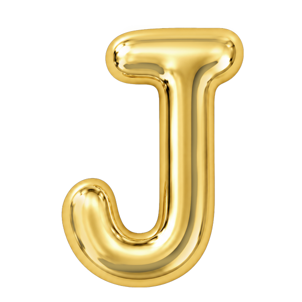 Ciondolo Puffy Lettera J