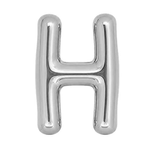 Ciondolo Puffy Lettera H