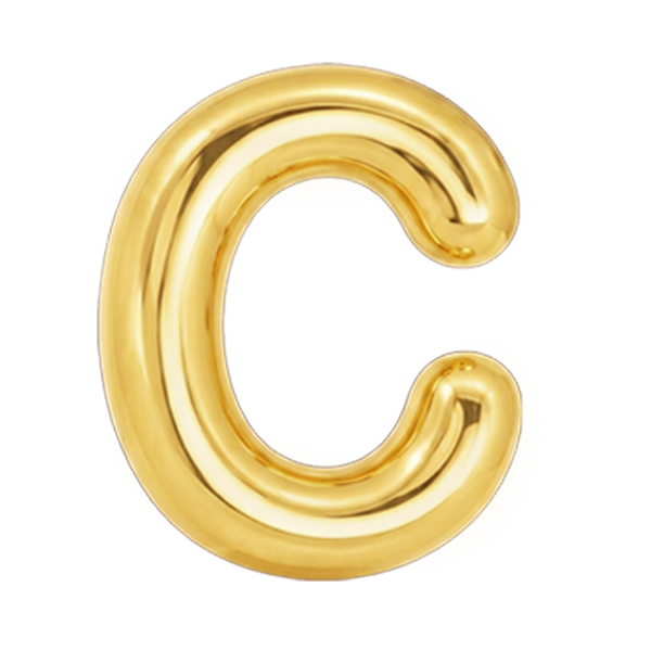 Ciondolo Puffy Lettera C