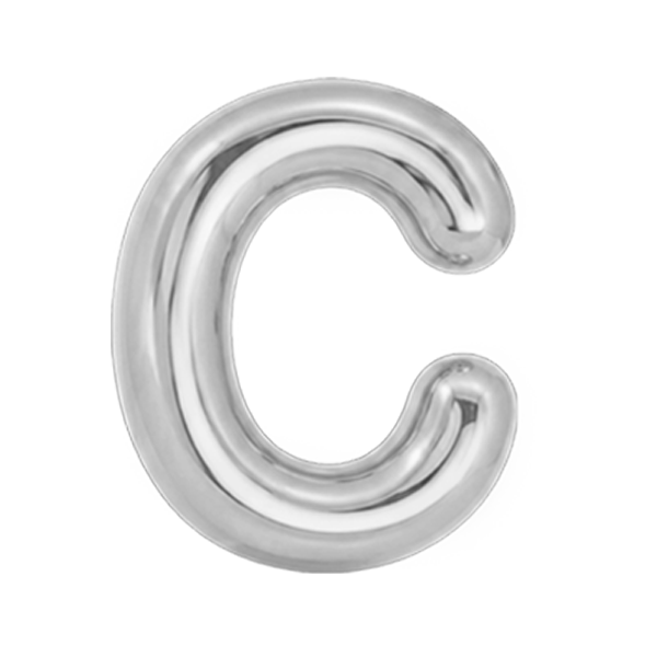 Ciondolo Puffy Lettera C