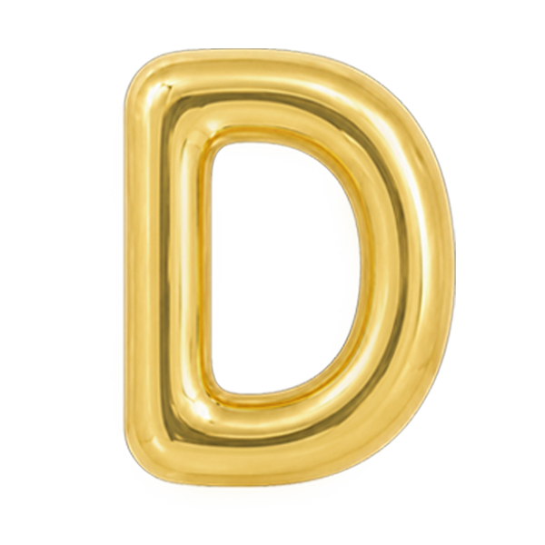 Ciondolo Puffy Lettera D