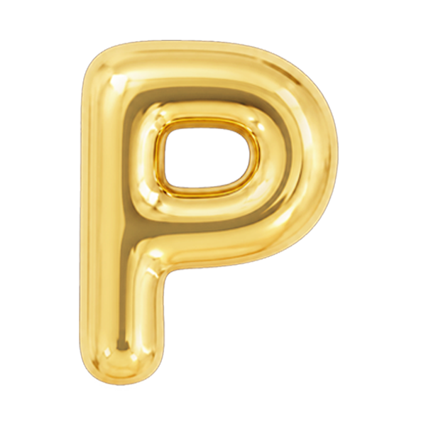 Ciondolo Puffy Lettera P