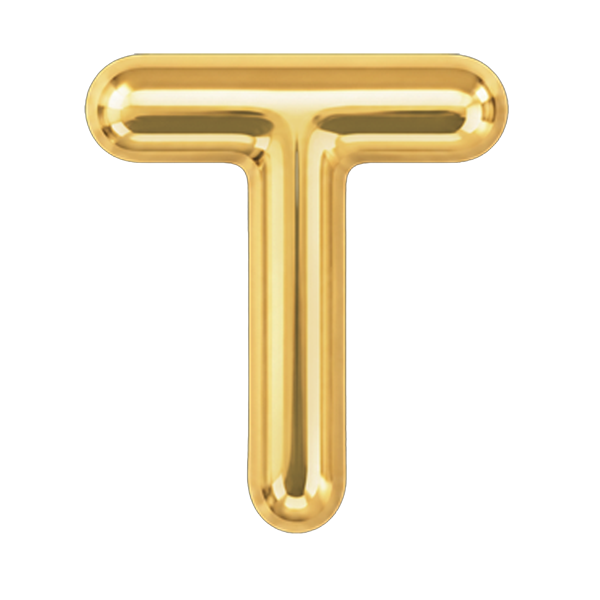 Ciondolo Puffy Lettera T