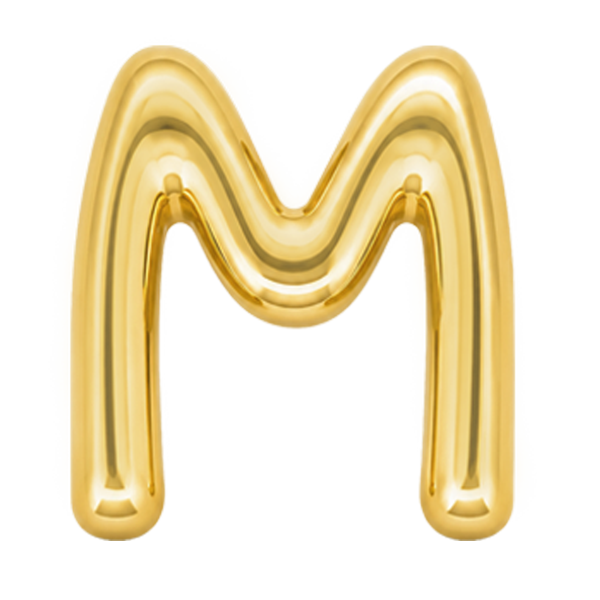 Ciondolo Puffy Lettera M