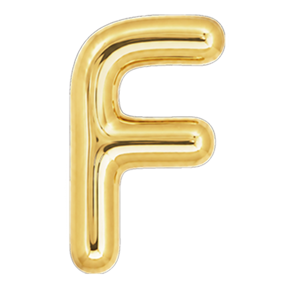 Ciondolo Puffy Lettera F