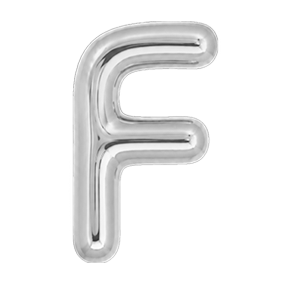 Ciondolo Puffy Lettera F