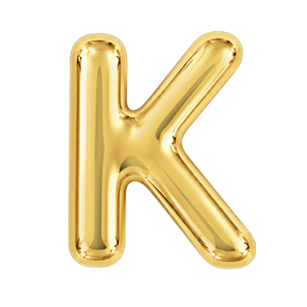 Ciondolo Puffy Lettera K