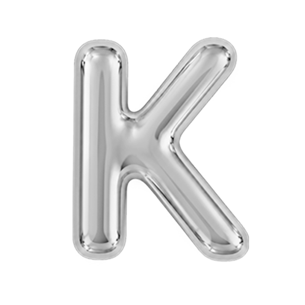Ciondolo Puffy Lettera K