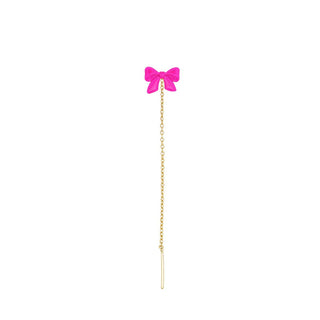 Mono-orecchino catenella fiocco vernice - CANDY BOW