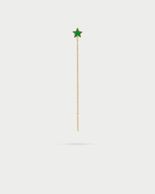 Enamelled Star Chain Mono Earring - ColorFUN
