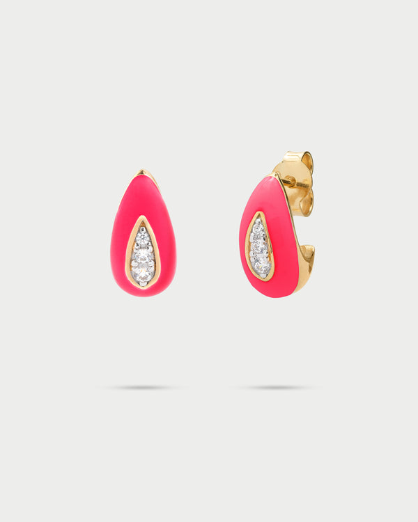 Pair of enameled drop earrings - ColorFUN