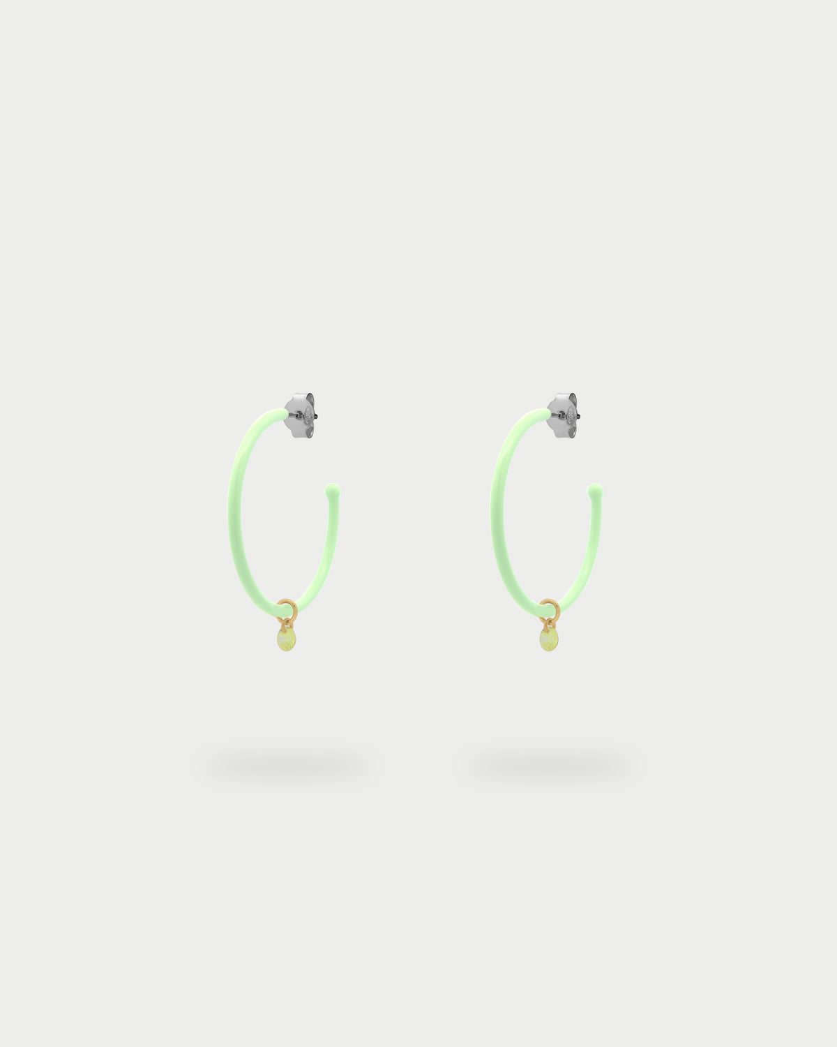 Pendientes de aro medianos pintados