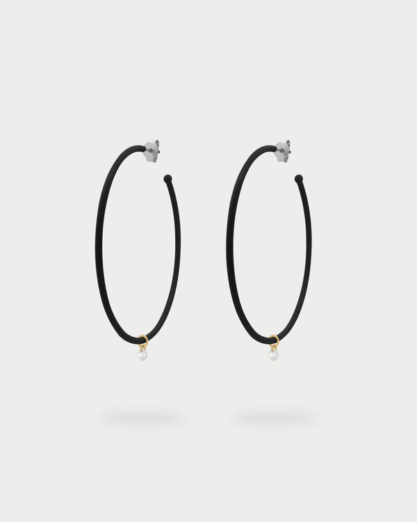 Painted big hoops earrings