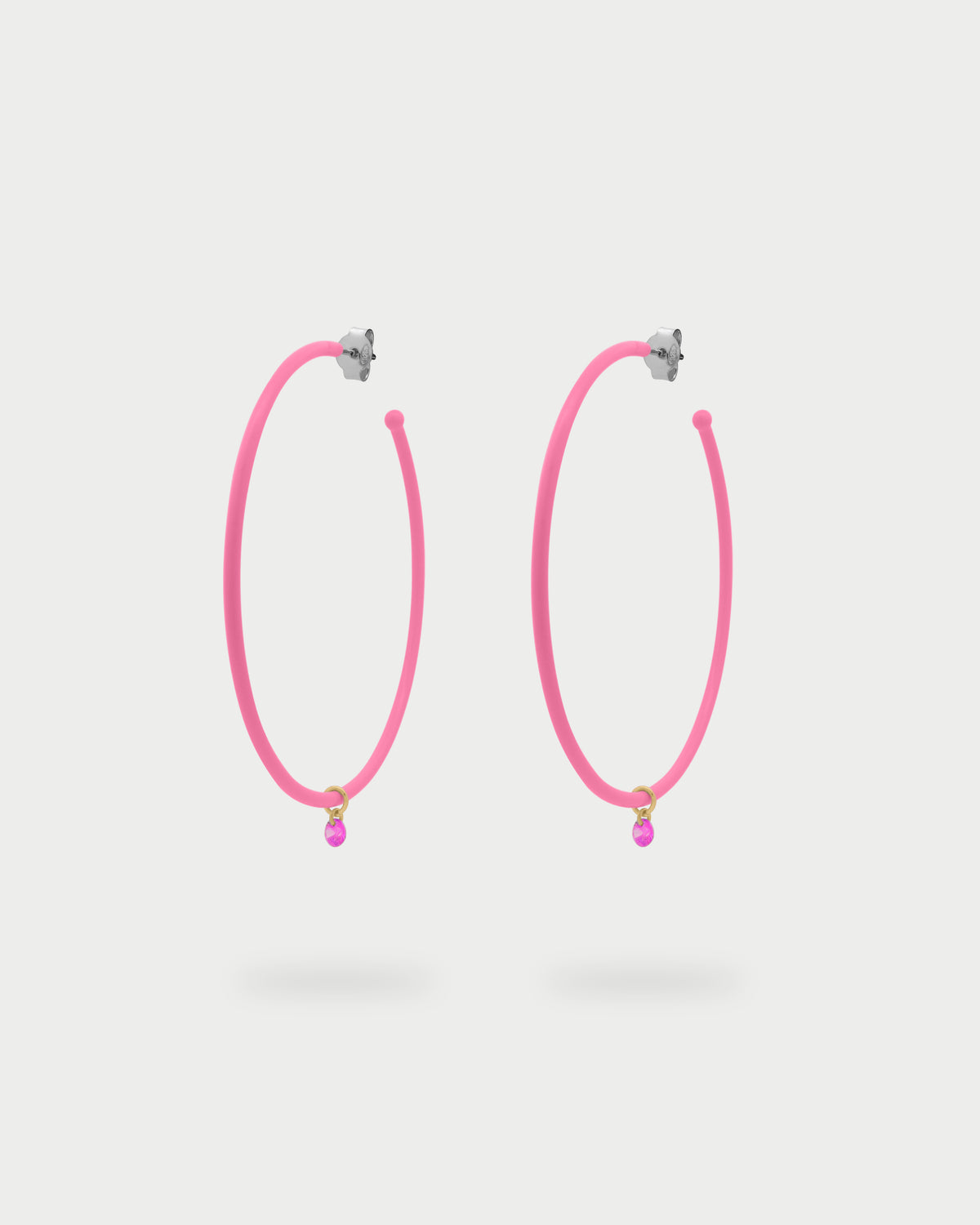 Pendientes de aros grandes pintados