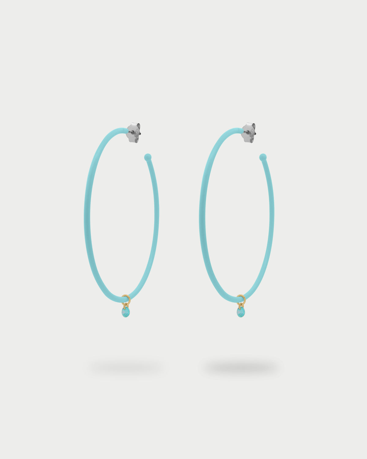 Pendientes de aros grandes pintados