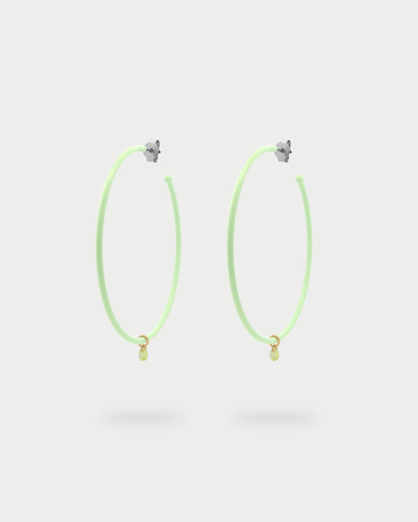 Painted big hoops earrings