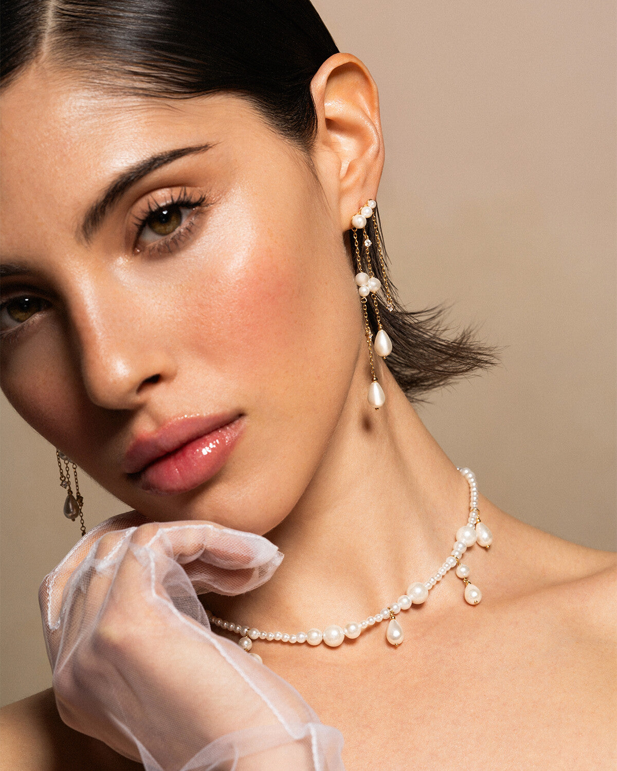 Pendientes Pearl Rain