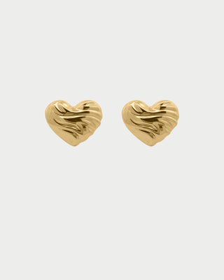 Bold Small Heart Earrings Pair