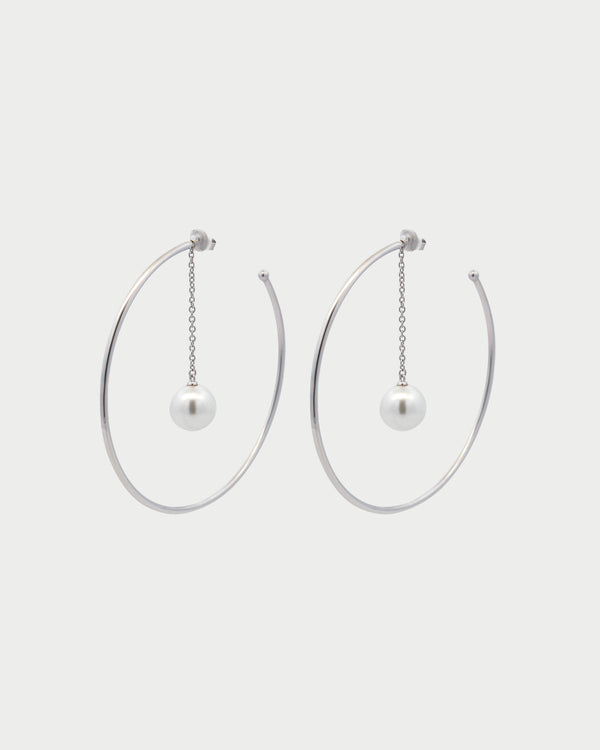 Par de pendientes de aro Moonfall