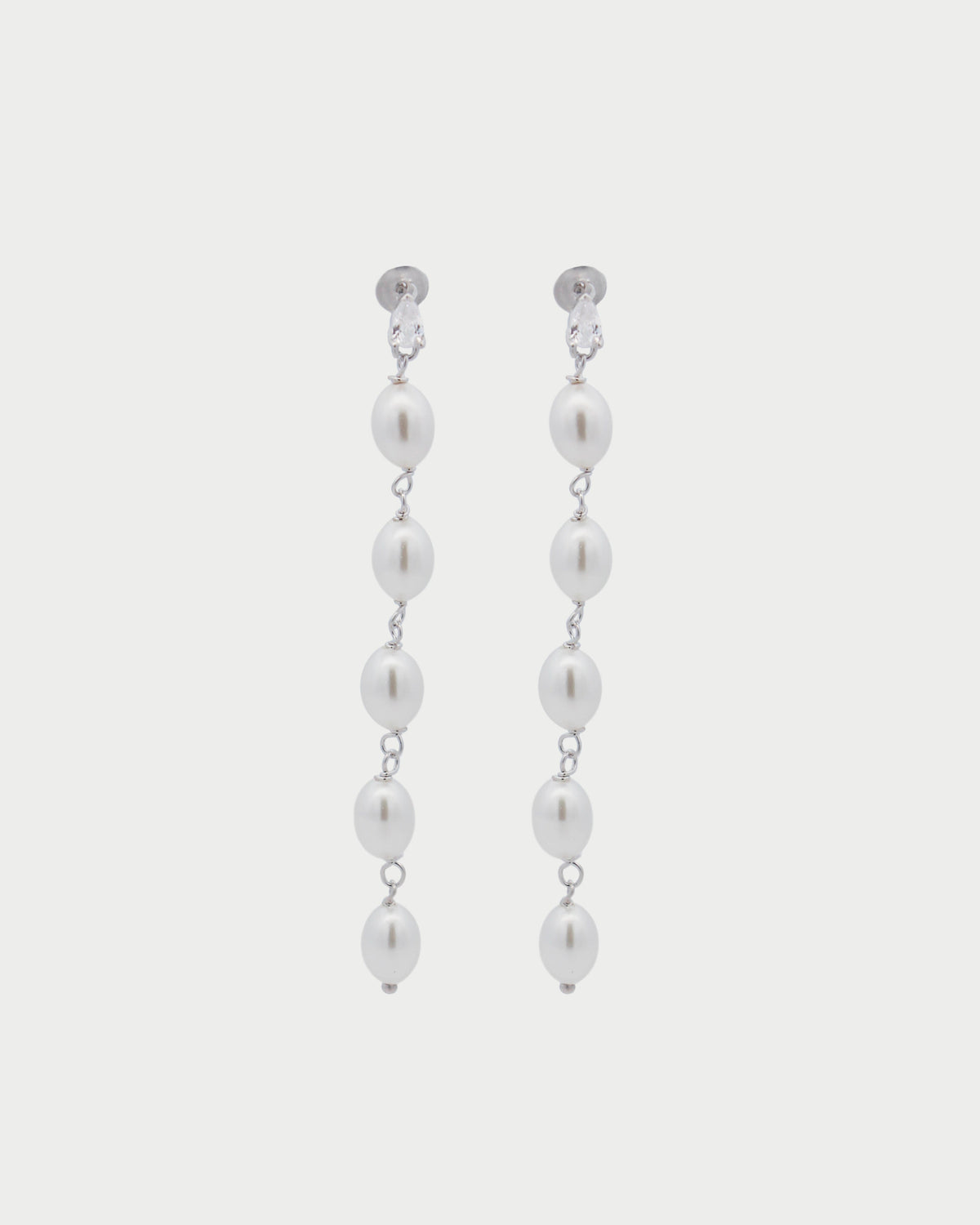 Pair Of Pearl Cascade Earrings