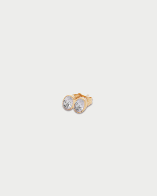 Mini Oval Lobe Single Earring