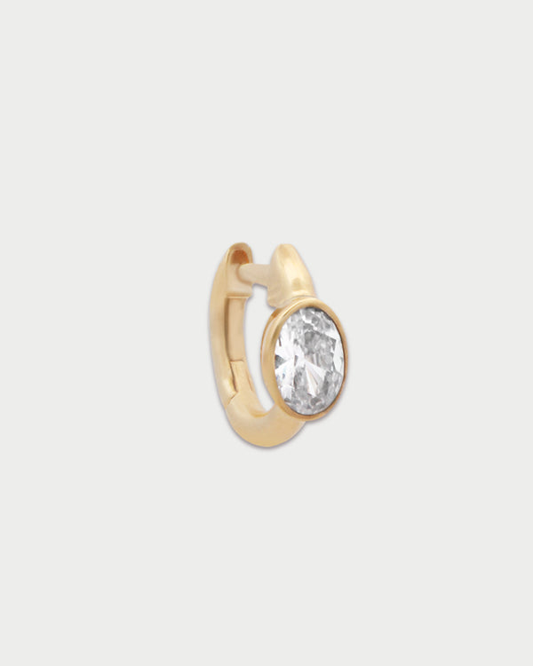 Mono-orecchino Mini Oval Hoop