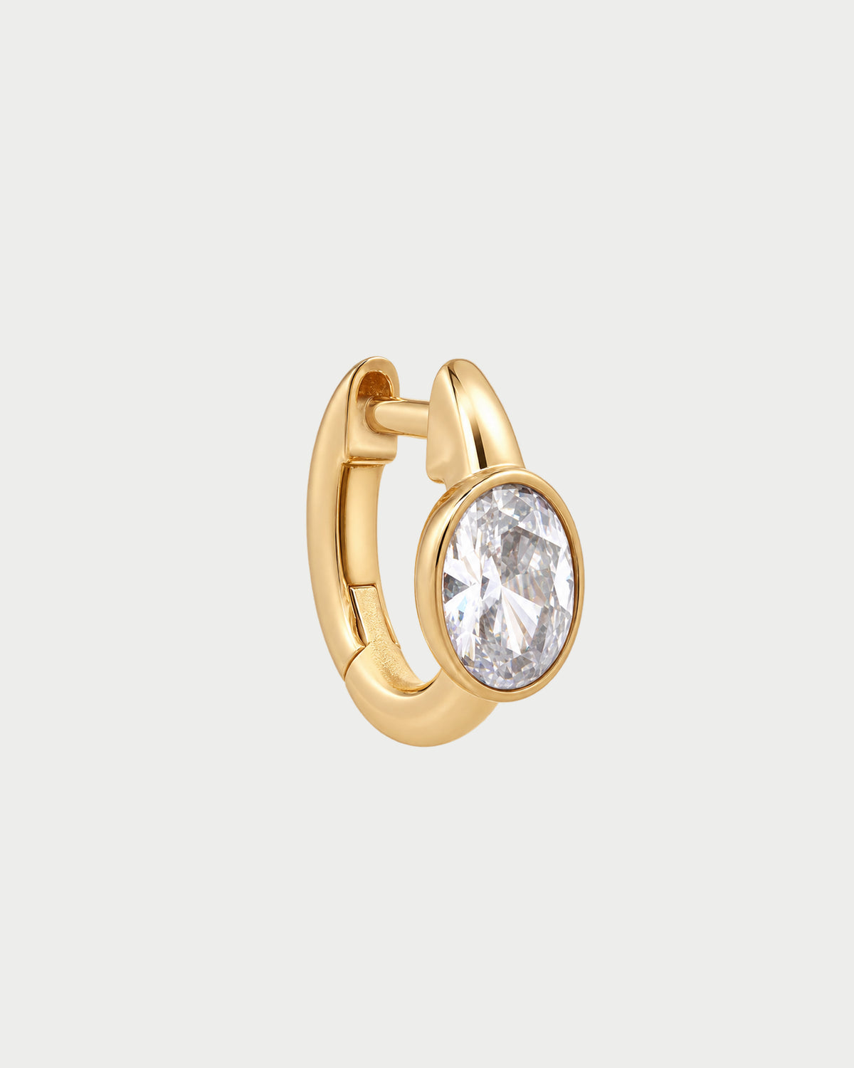Mono-orecchino Mini Oval Hoop