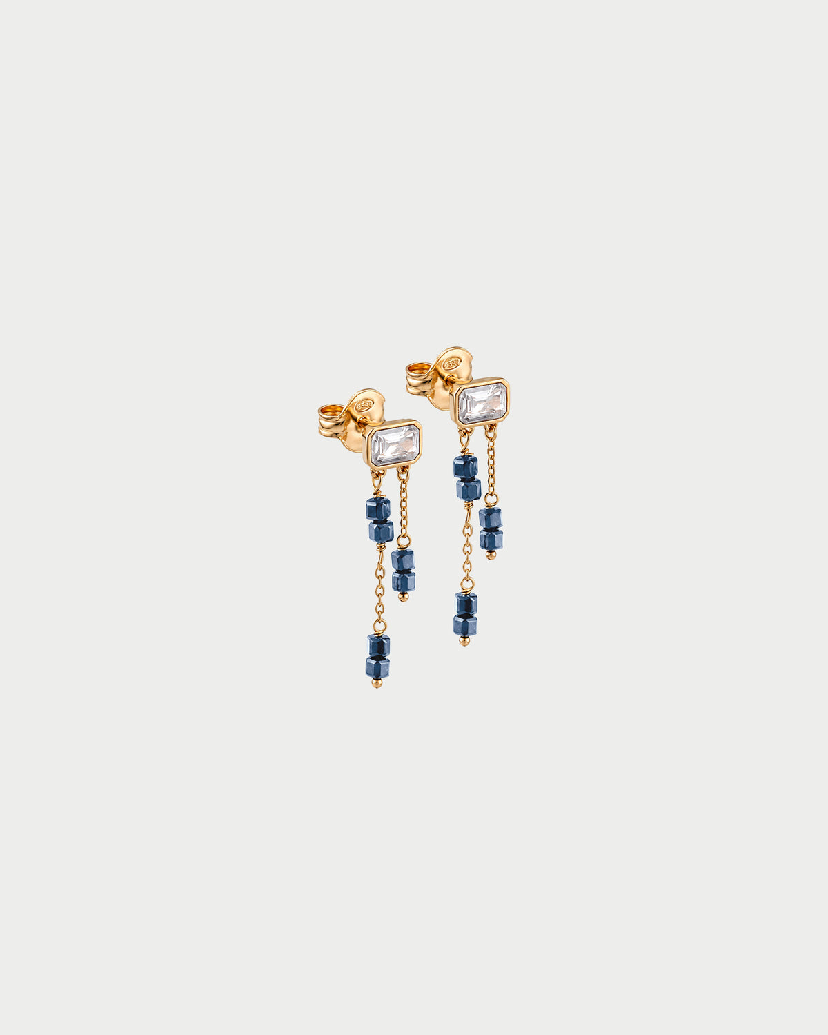Pendientes colgantes con corte esmeralda