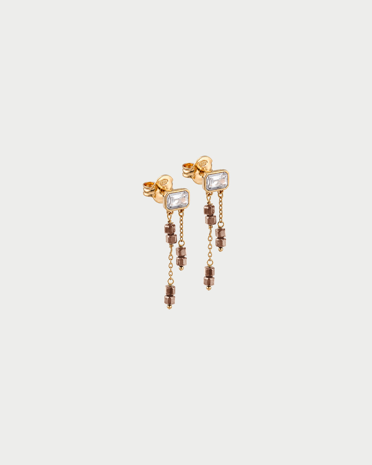 Pendientes colgantes con corte esmeralda