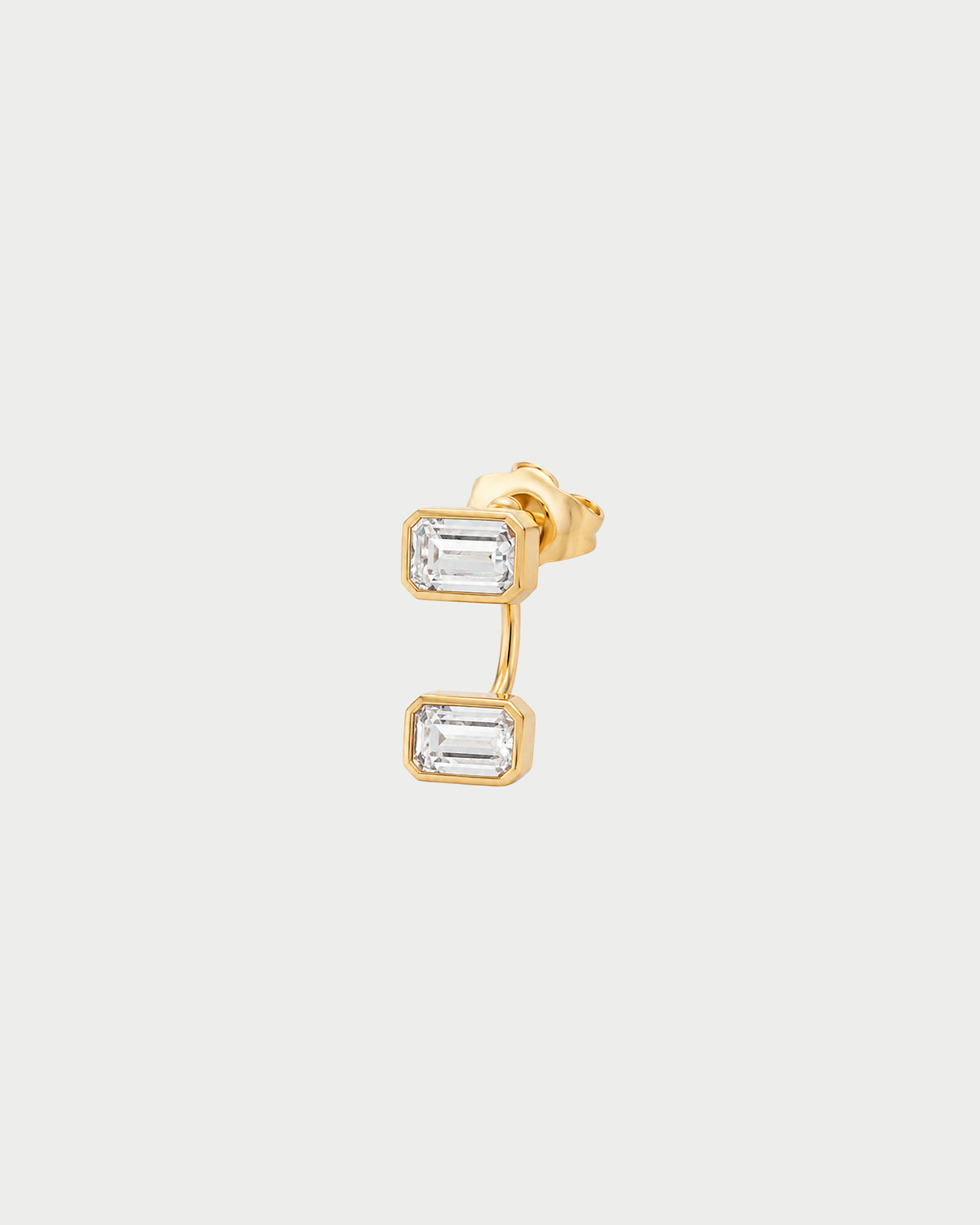 Pendiente individual «Double Emerald Cut»