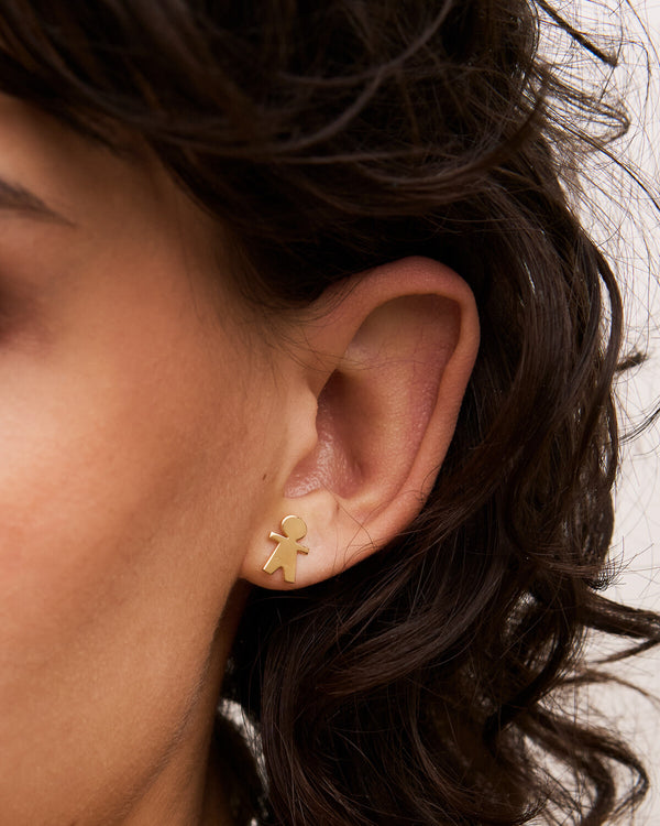 Orecchini a lobo in oro rosa e oro bianco con diamanti e zaffiri – Il Orecchini a lobo in oro rosa e oro bianco con diamanti e zaffiri – Il