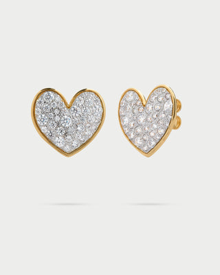 Lobe earrings oversized heart - STARDUST TEN