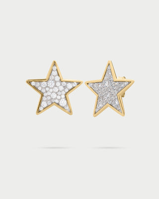 Lobe earrings oversized star - STARDUST TEN