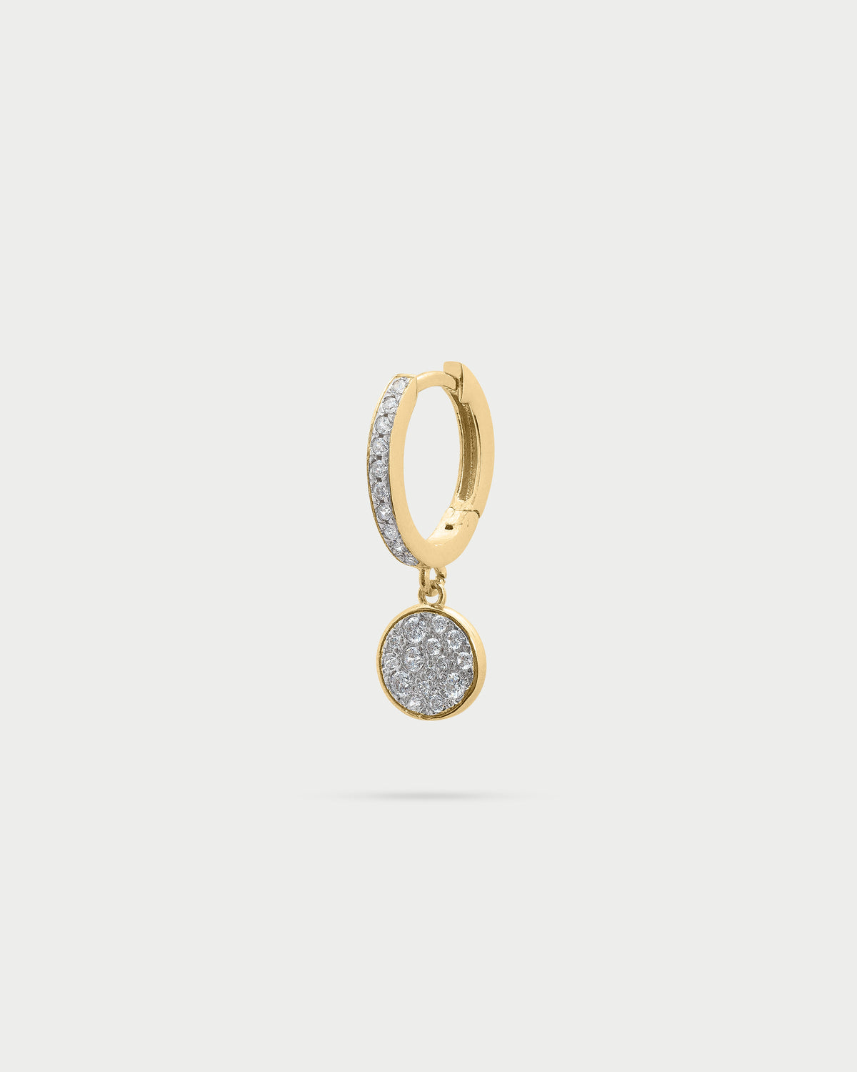 Single hoop pavè circle earring small - STARDUST TEN