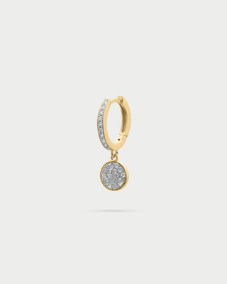 Single hoop pavè circle earring small - STARDUST TEN