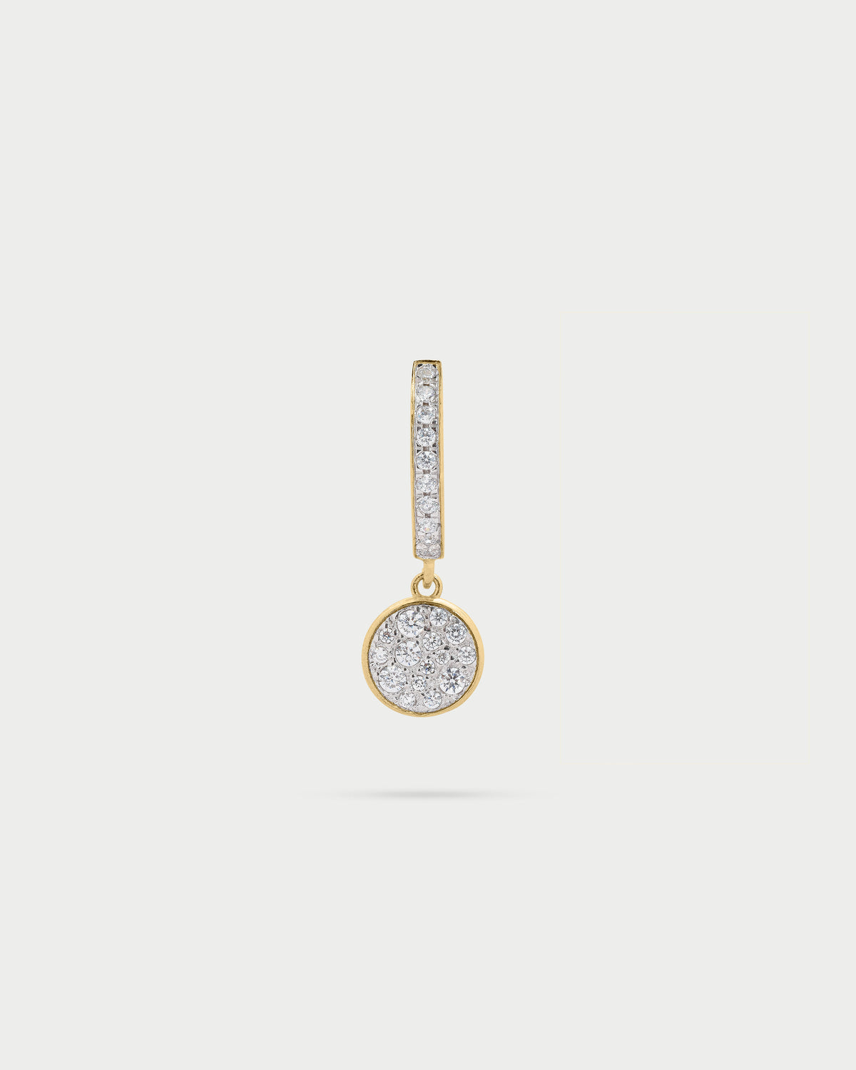 Single hoop pavè circle earring small - STARDUST TEN