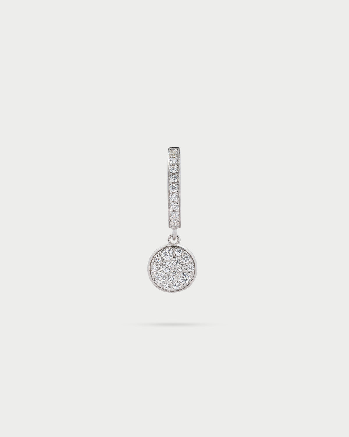 Single hoop pavè circle earring small - STARDUST TEN