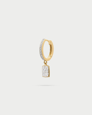 Single hoop pavé square earring - STARDUST TEN