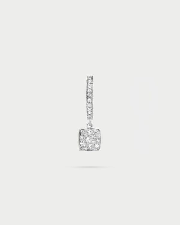 Single hoop pavé square earring - STARDUST TEN