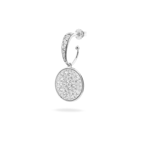 Single hoop pavè circle earring - STARDUST TEN