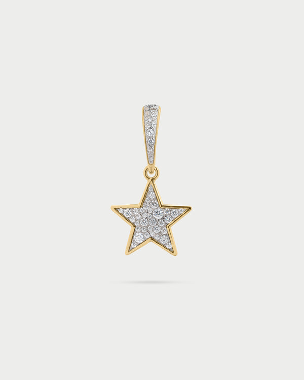 Single hoop pavé star earring - STARDUST TEN