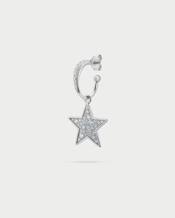 Single hoop pavé star earring - STARDUST TEN