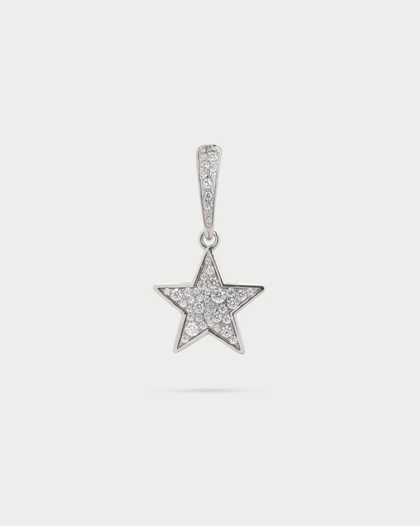 Single hoop pavé star earring - STARDUST TEN