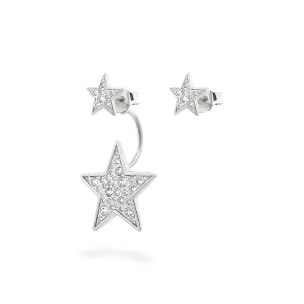 Double star asymmetric earrings - STARDUST TEN